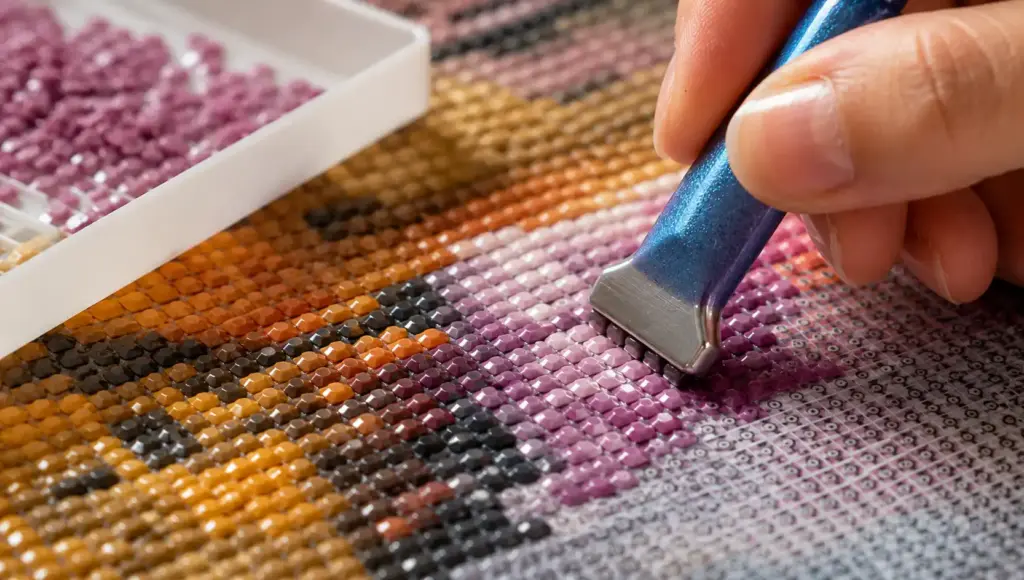 Diamond Painting Tips 3 fixing crooked drills in diamond painting