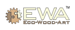 Eco Wood Art logo – mechanical wooden models and 3D puzzle brand