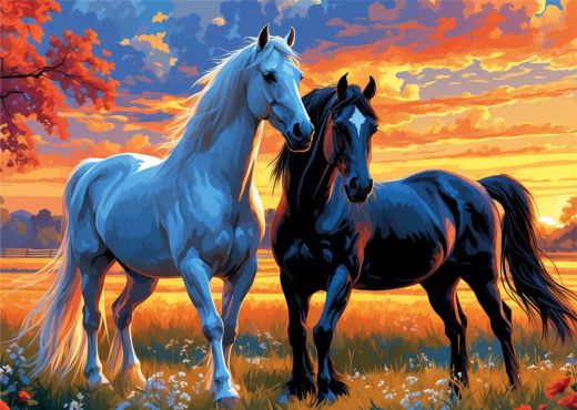 Sunset Stallions 40x50cm 12