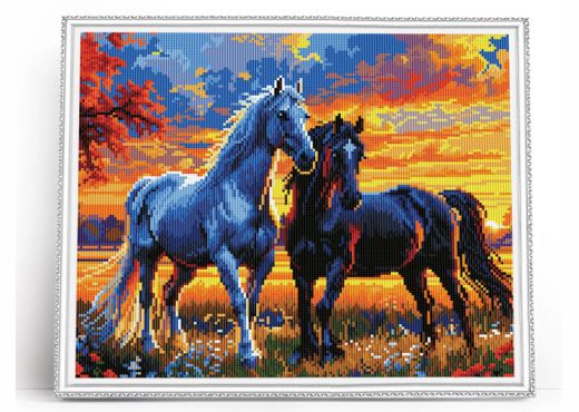 Sunset Stallions 40x50cm 14